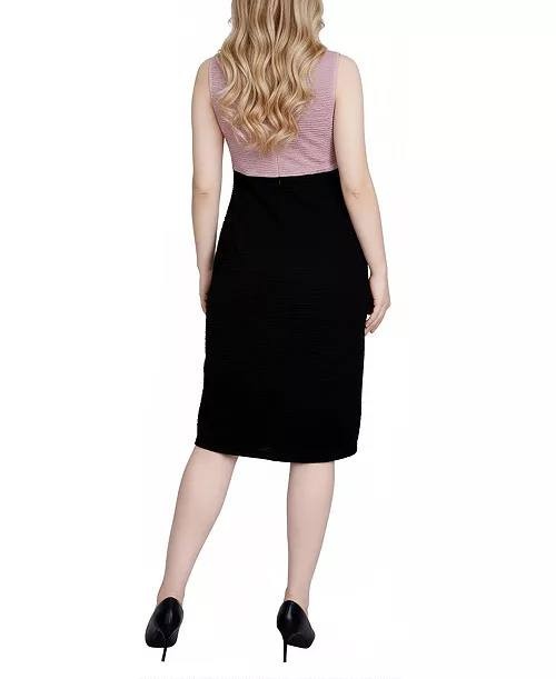 NY Collection Petite Lace‑Detail 2‑Piece Dress Set Blush Black 8P $62 NWT