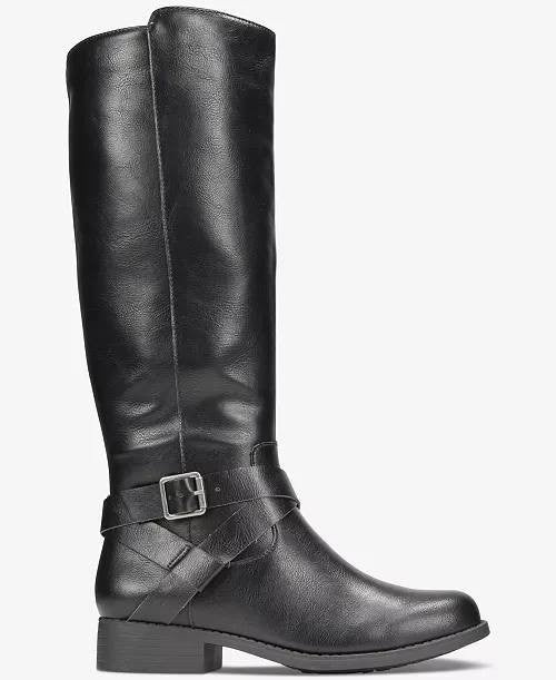Style&Co Riding Boots 5.5M Black Man-Made Tall New in Box MSRP $79.90