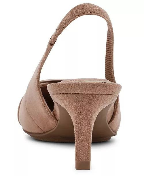 Anne Klein Women’s Ilanna Slingback Pumps Taupe 7.5M Man‑Made MSRP $89 NWB