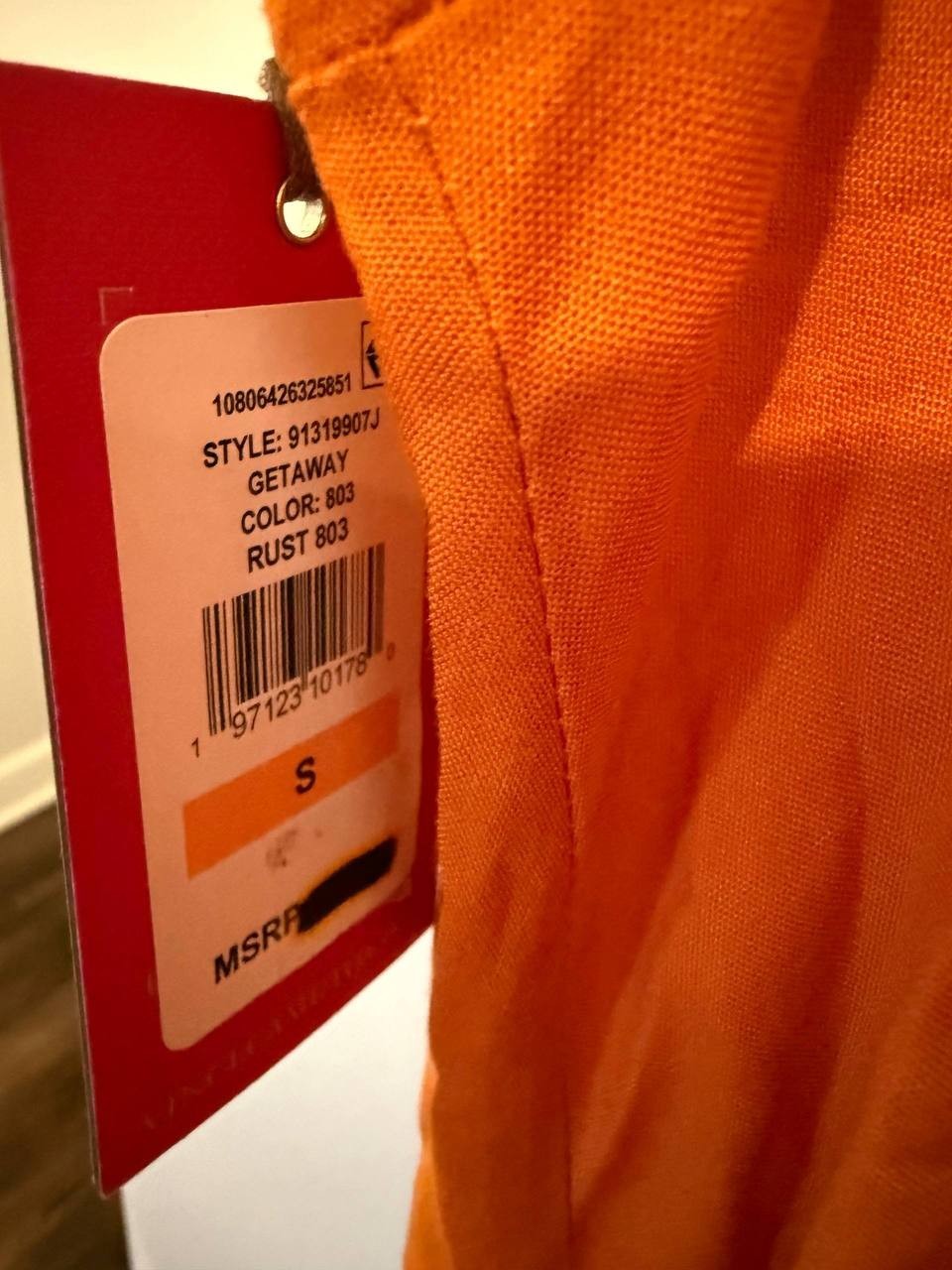 Guess Mustard Square-Neck Maxi Dress -Orange– Size S – NWT