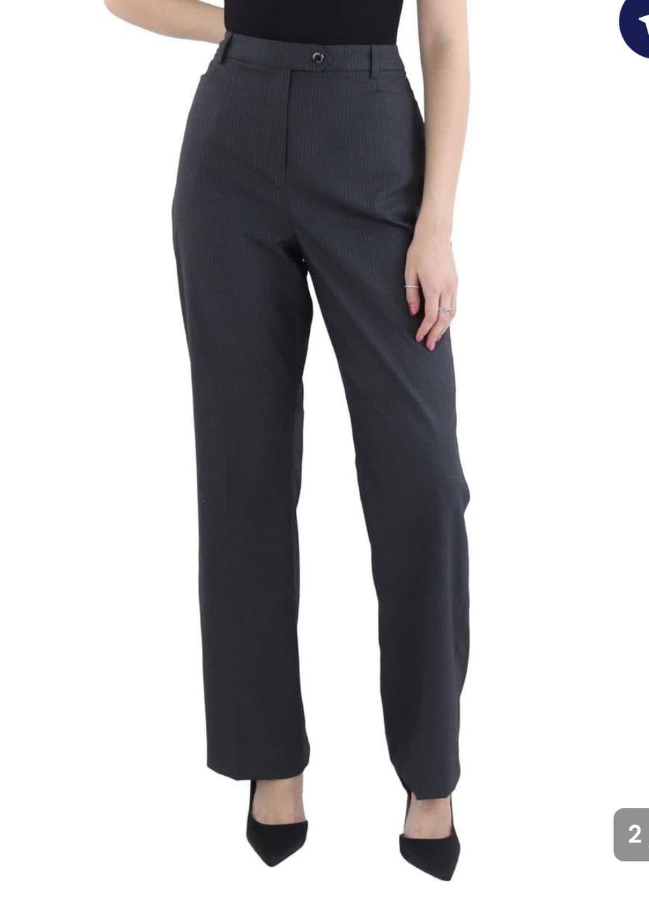 Calvin Klein Career Pants – Size 10 – NWT – Dark Gray Straight-Leg Mid-Rise