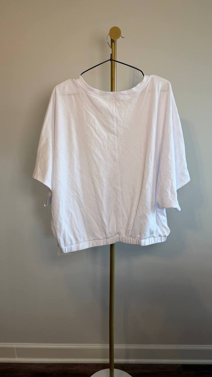 Parker The Teagan Crewneck Dolman‑Sleeve Top White XXL NWT $79