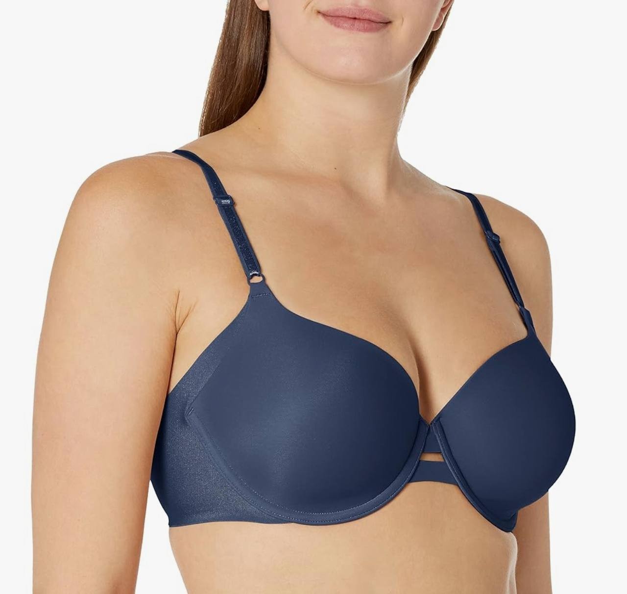 Warner’s Simply Perfect Underarm Smoothing T-Shirt Bra 38D Navy TA4356