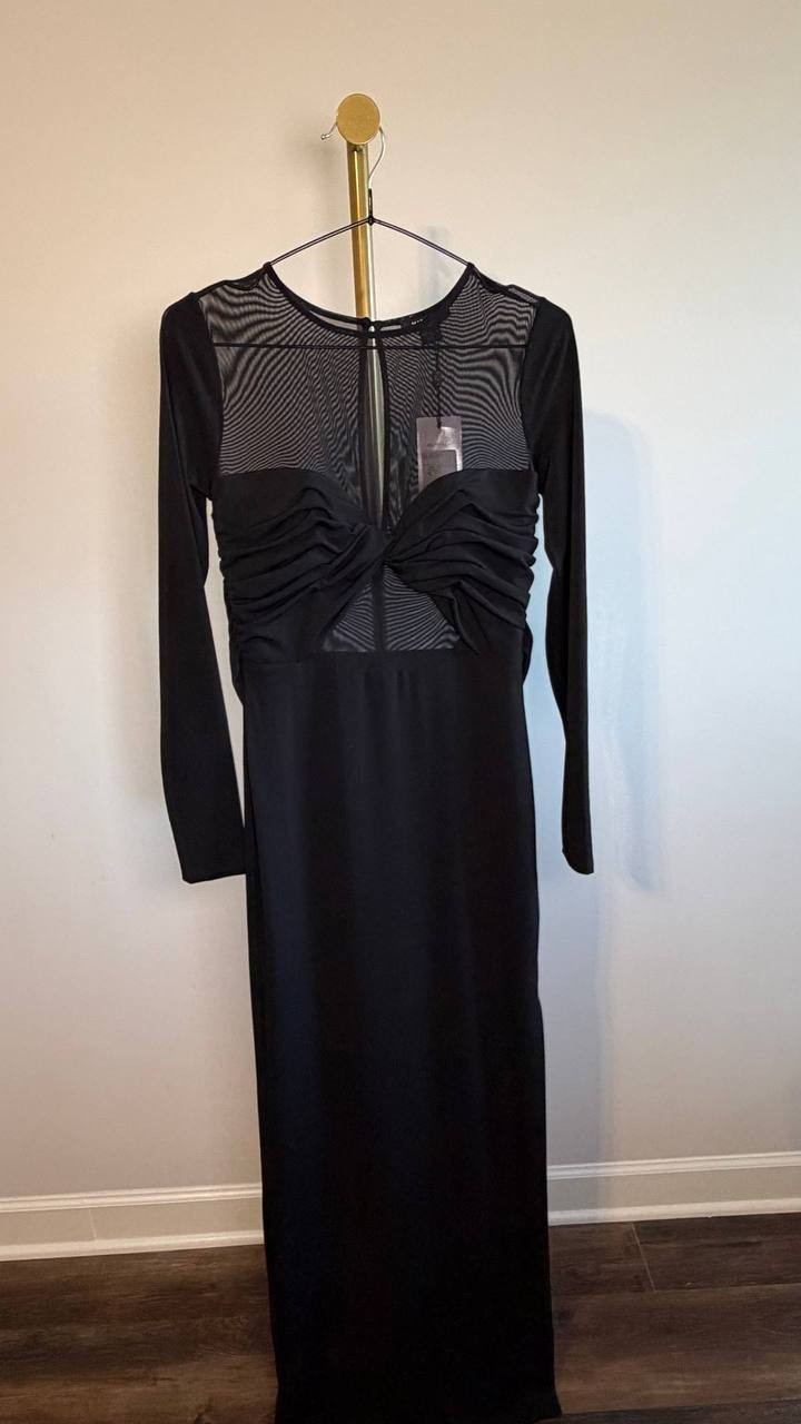 Marciano by Guess Eco Audrina Maxi Dress Jet Black Size 6 NWT $280