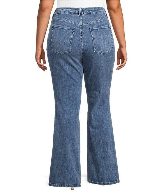 Good American Plus Size Good Legs Mid Rise Flare Jeans Indigo 16 NWT $128