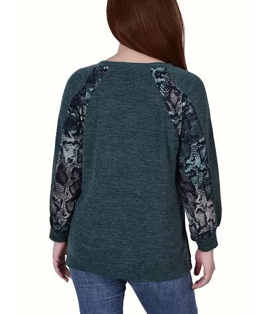 NY Collection Petite Combo Top Huss PM NWT $44