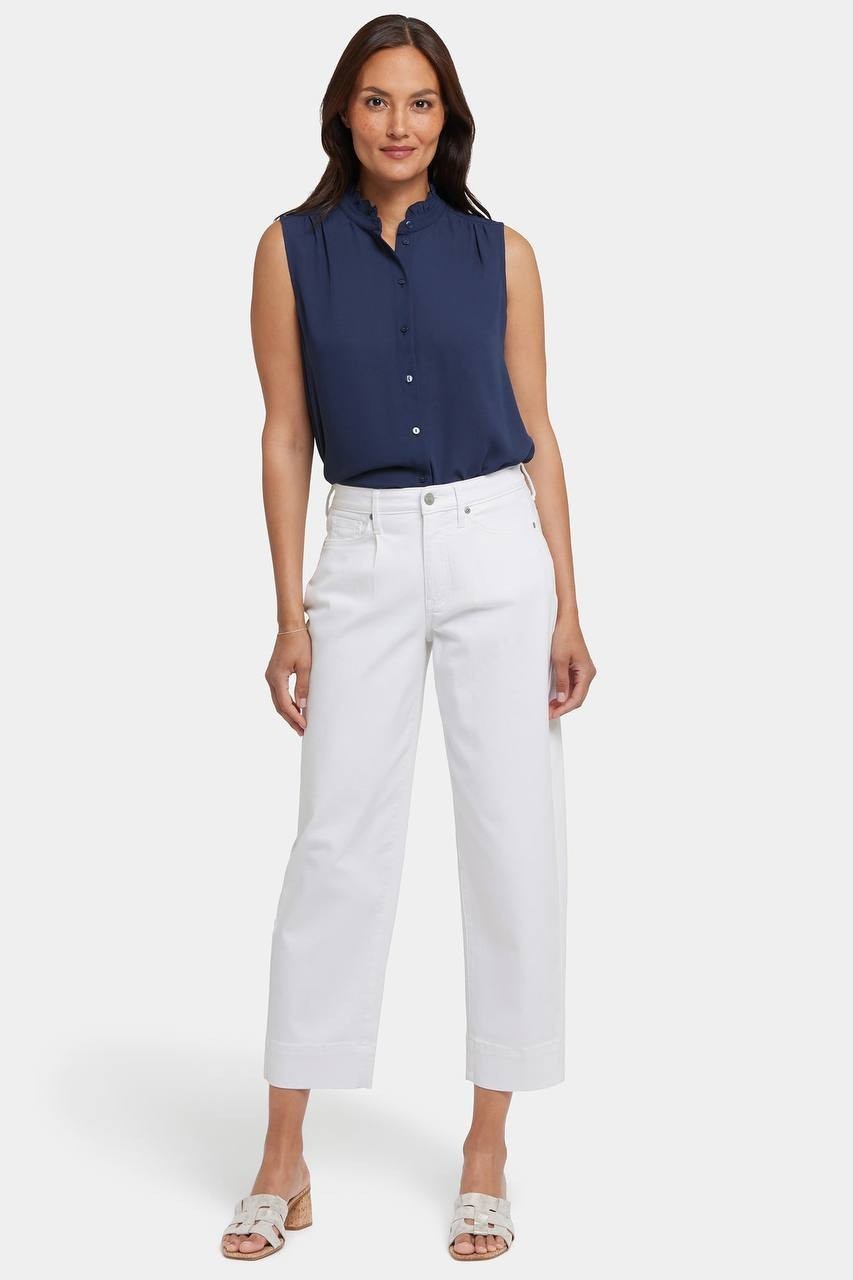 NYDJ Balloon Ankle Jeans Optic White Size US 8 - Relaxed Balloon Fit, NWT