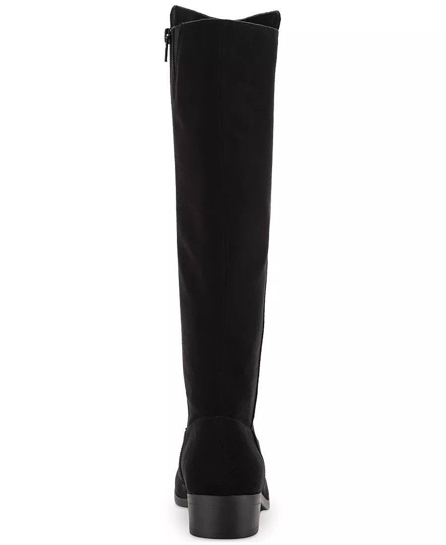 Style & Co Charmanee Tall Boots 8.5 Black Microfiber Fabric Zip NIB msrp$79.90