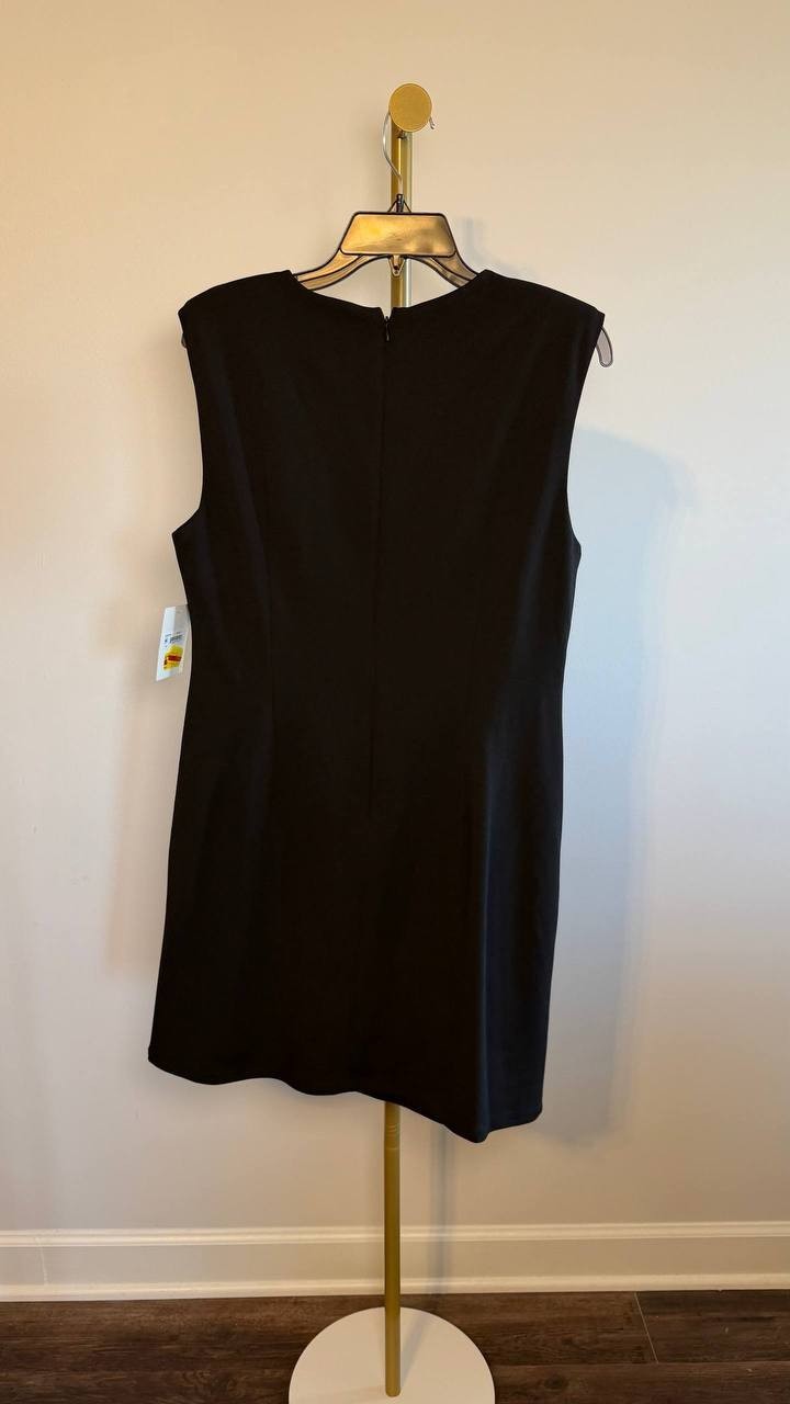Donna Morgan Sleeveless A‑Line Scuba Dress Black 10 NWT $118