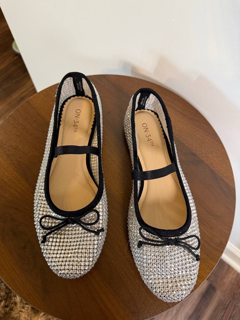 On 34th Farrahh Ballet Flats – Bling Chainmail – Size 7M – NIB