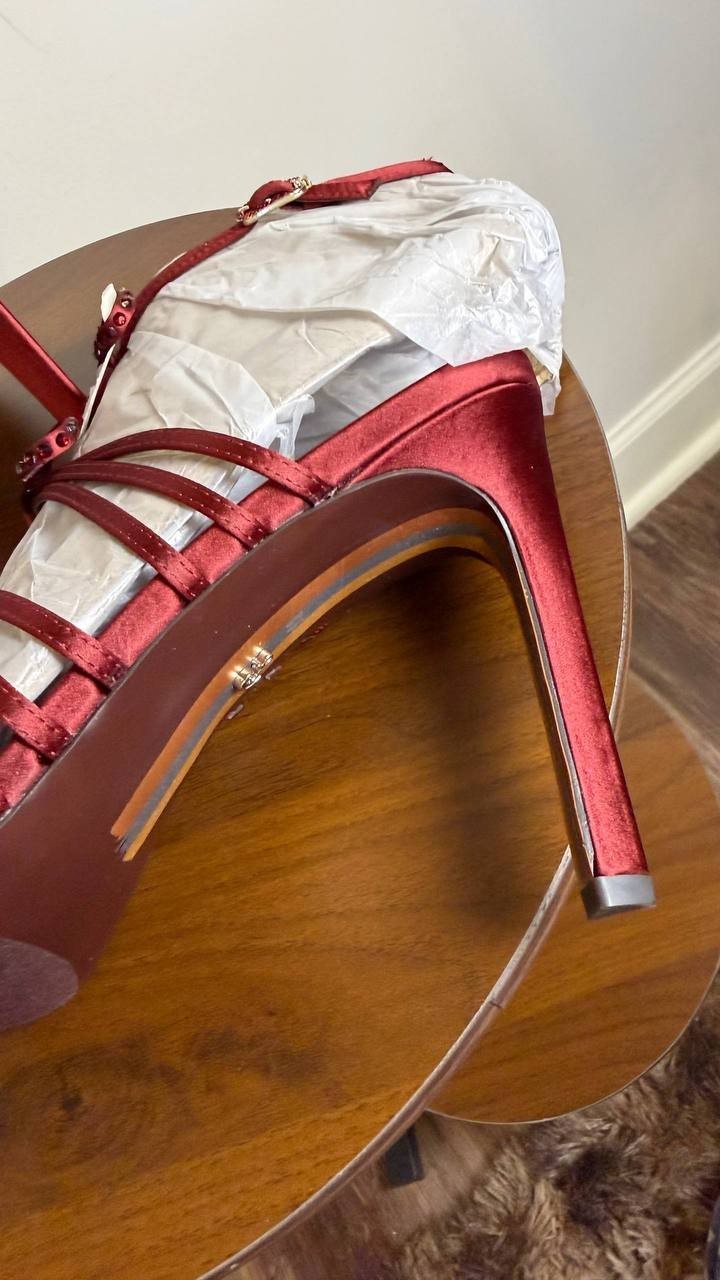 Sam Edelman Iman Sandals 11M Burgundy Strappy Lace‑Up Stiletto Heel NIB msrp$155