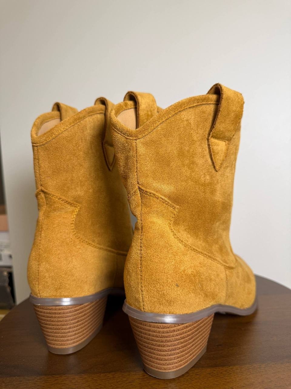 French Connection Carrie Western Boots–Cognac–Size 7.5–Faux Leather–New i Box