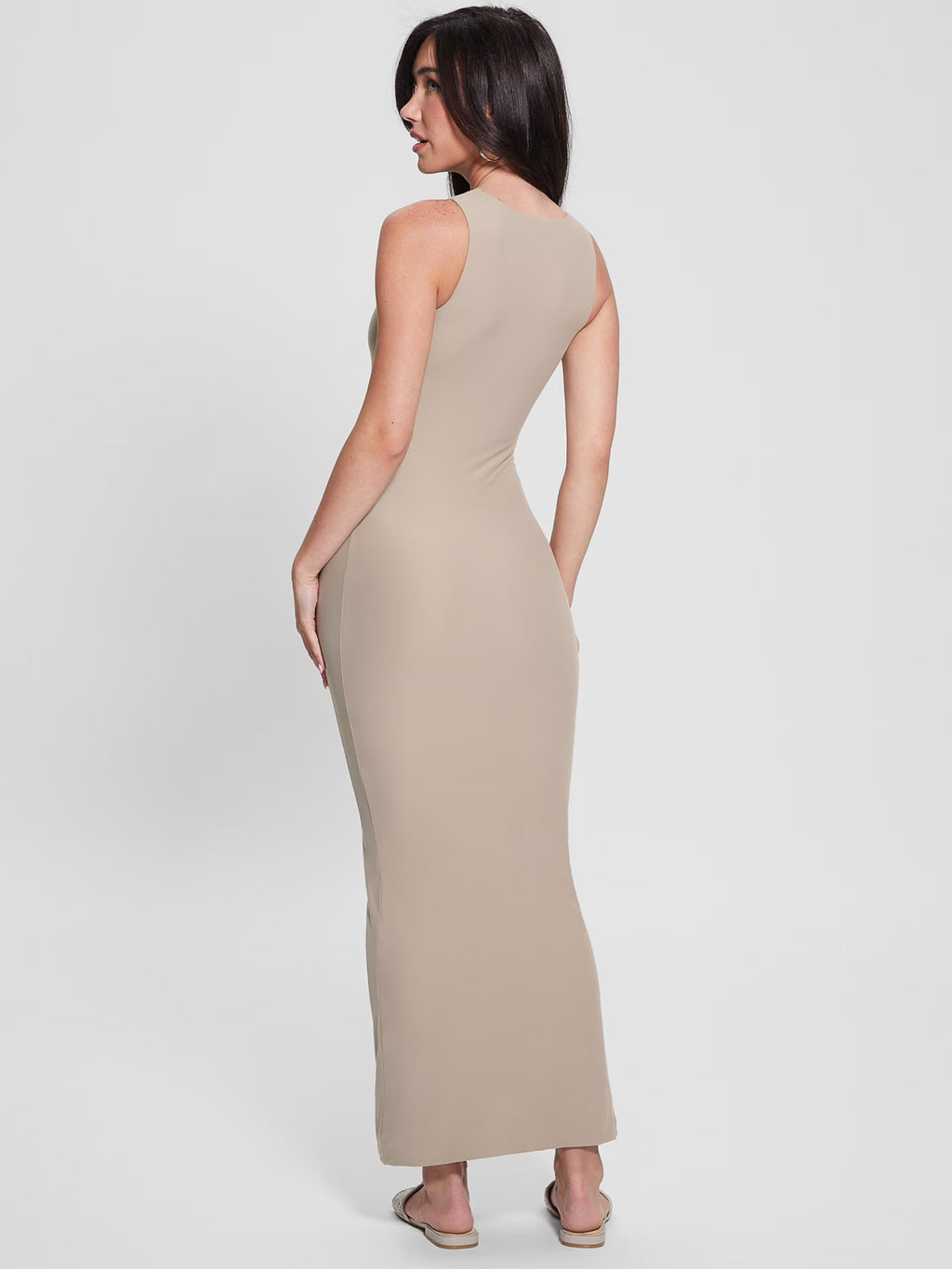 GUESS Tank Maxi Dress – Beige, Size XS