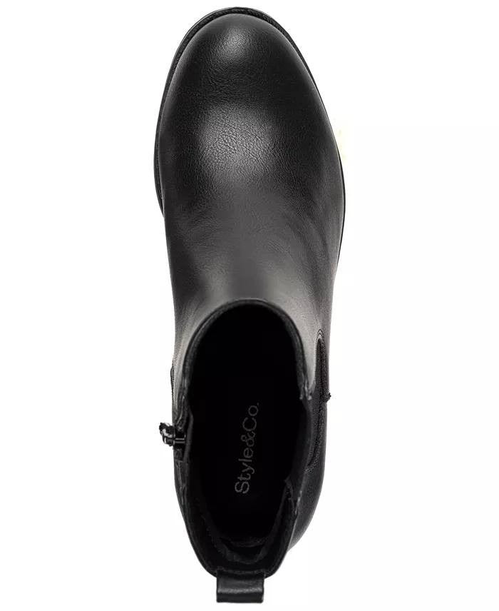 Style&Co Booties Black Man-Made Size 11M New in Box MSRP $69.90