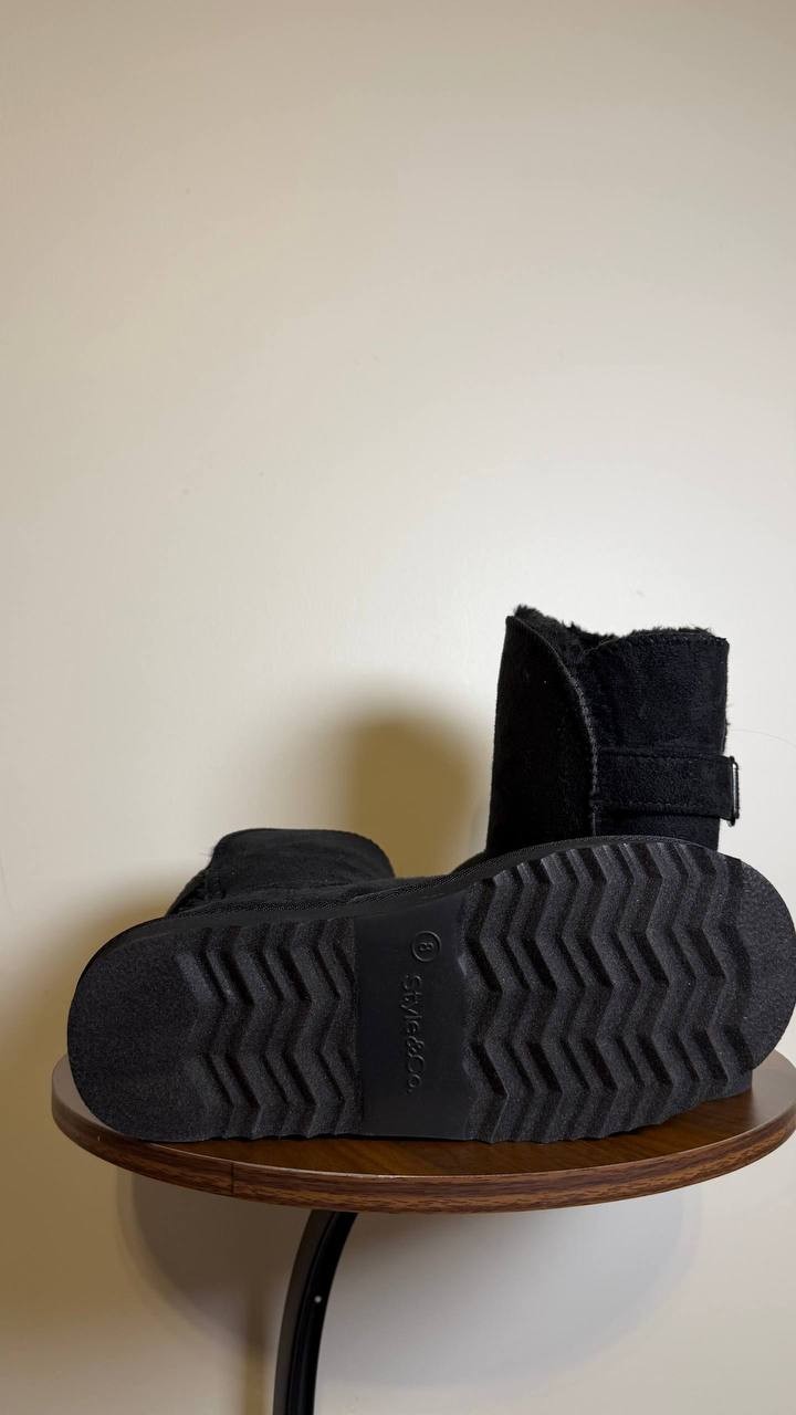 Style&Co Black Microfiber Cold Weather Boots 8M NIB MSRP $69.90