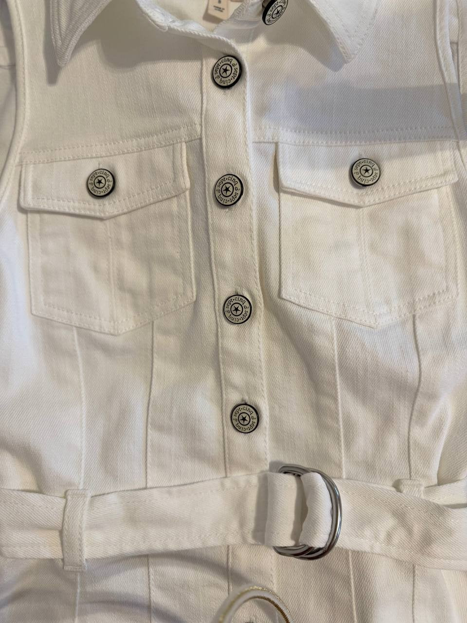 Cinq à Sept Moxie Denim Mini Shirtdress White 8 NWT $445 – Modern Chic