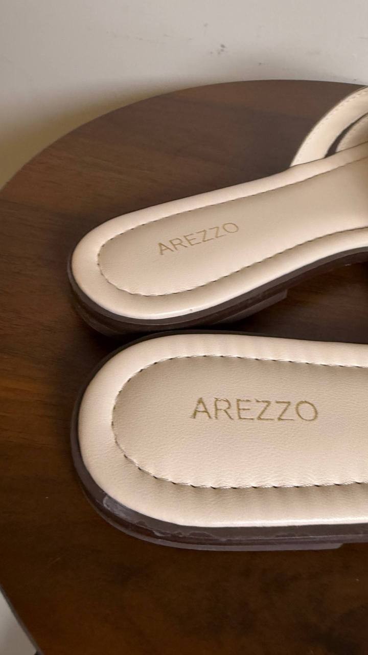 Arezzo Panacota Leather Flat Sandals 8B NIB MSRP $79