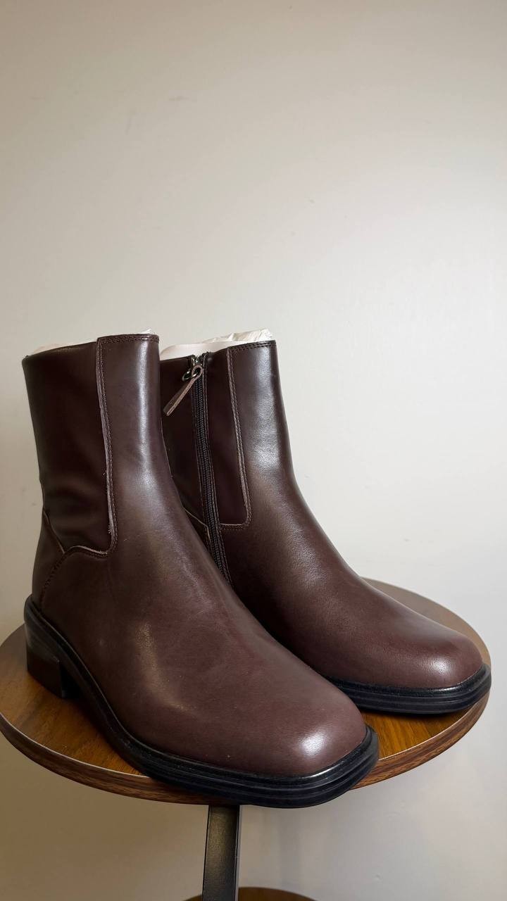 Franco Sarto Gracely Ankle Boot Brown Leather Women’s 8.5M NWB $175