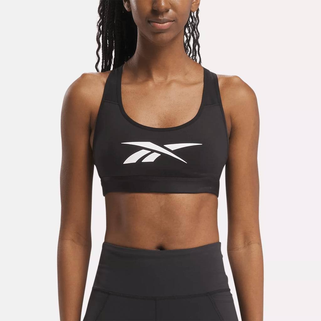 Reebok Women’s Lux Vector Racer Sports Bra Black S $40 NWT