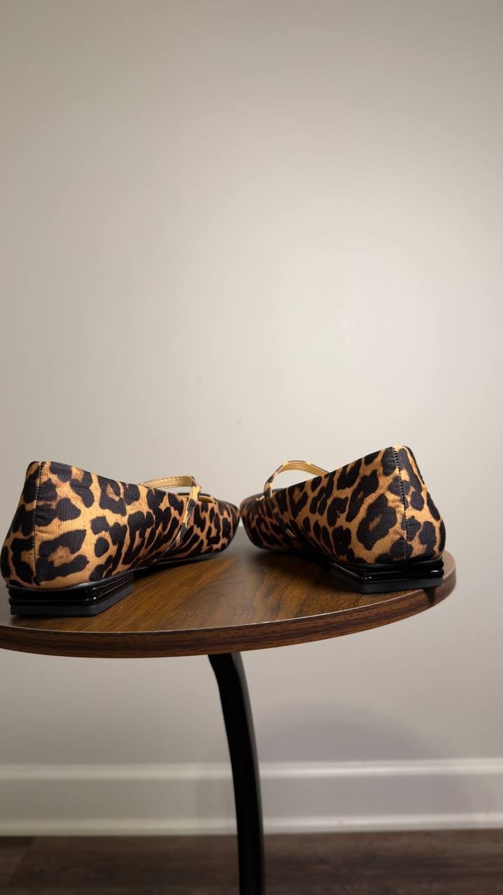 Franco  Sarto  Mary  Jane  Flats  Leopard  8M  New  $125
