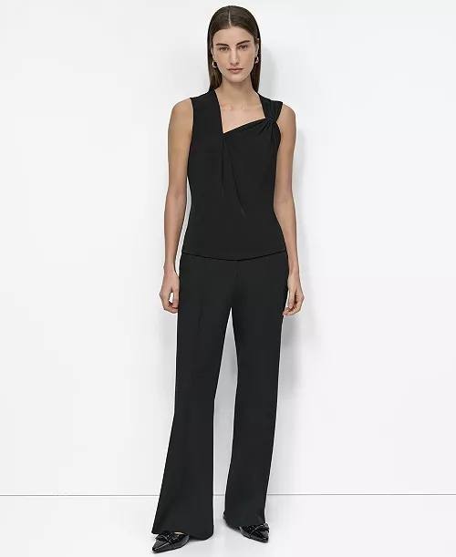 DKNY Asymmetrical‑Neck Sleeveless Top – Size XL – NWT – $69