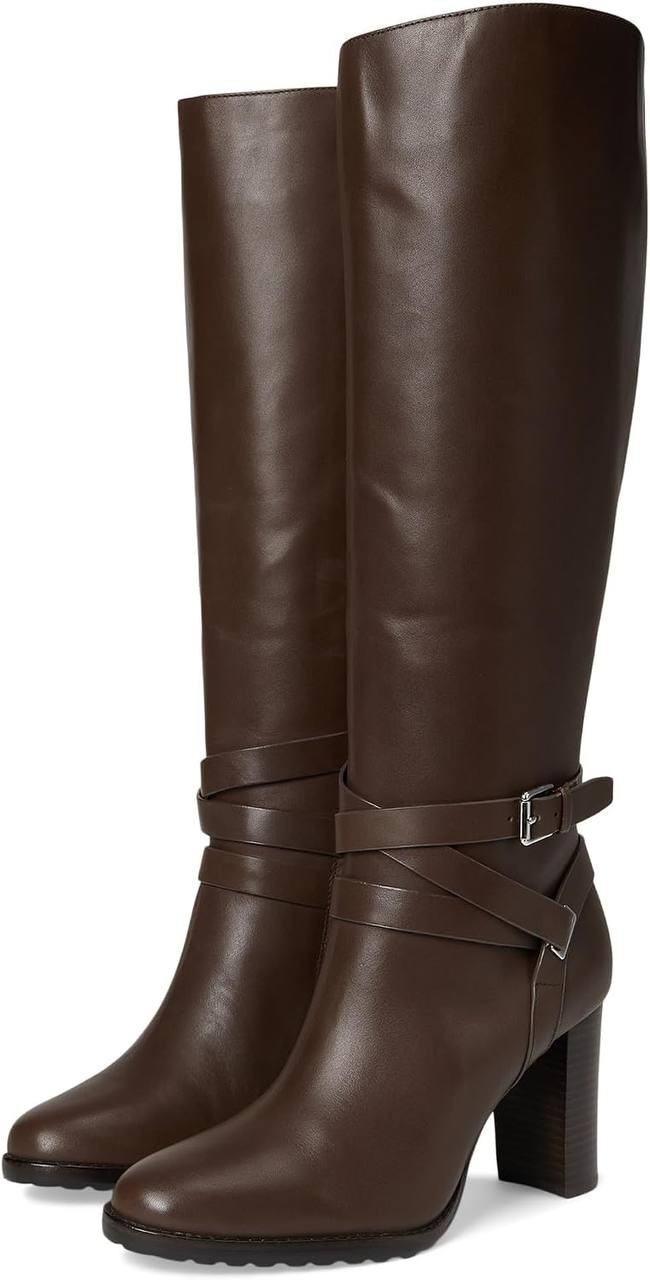 Lauren Ralph Lauren Tall Boots Chocolate 9.5 B New $295.00