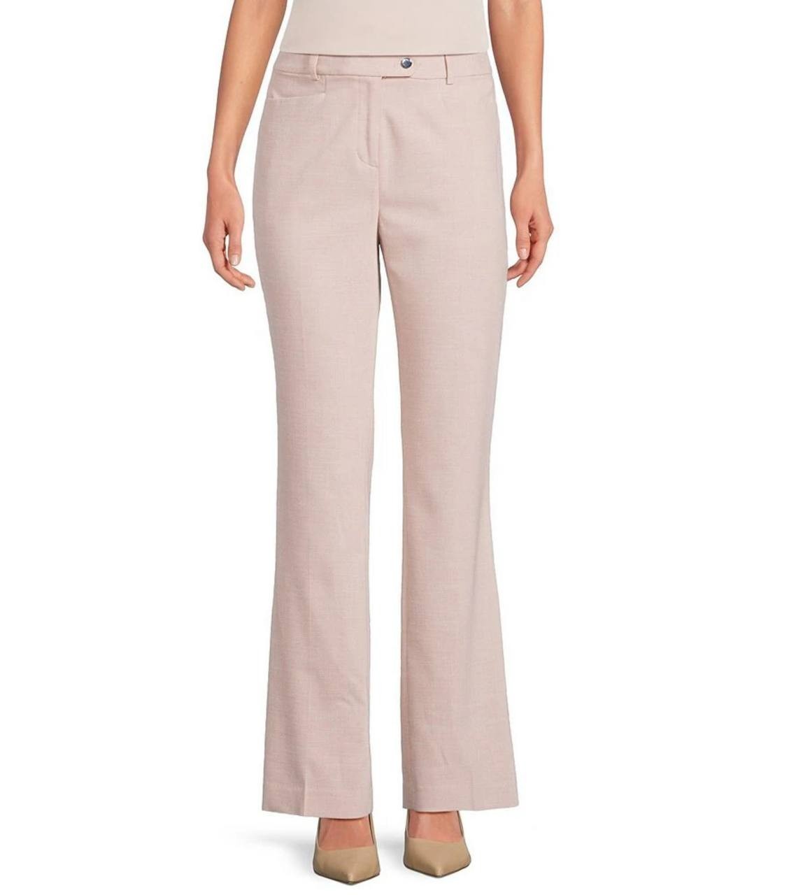 Calvin Klein Pants 4 Pink Pepper Multi Straight Leg Modern Fit NWT MSRP $99