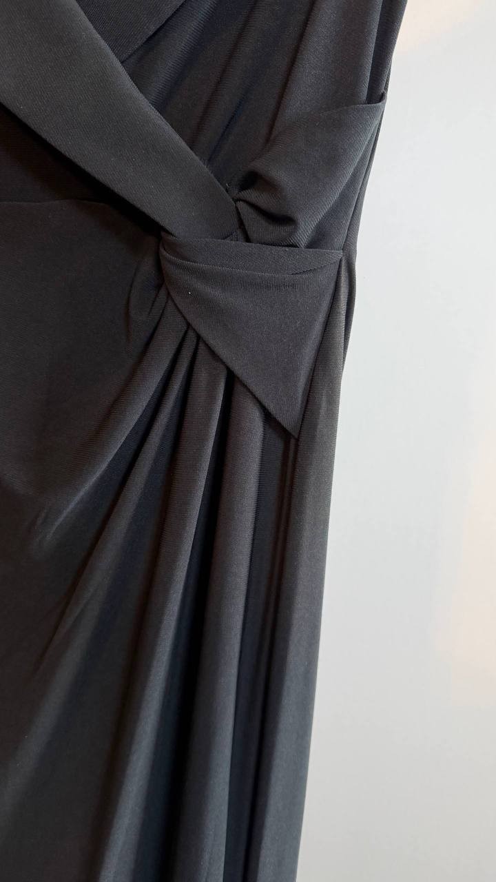 Lauren Ralph Lauren Twist Front Sheath Dress Black 2 NWT $225