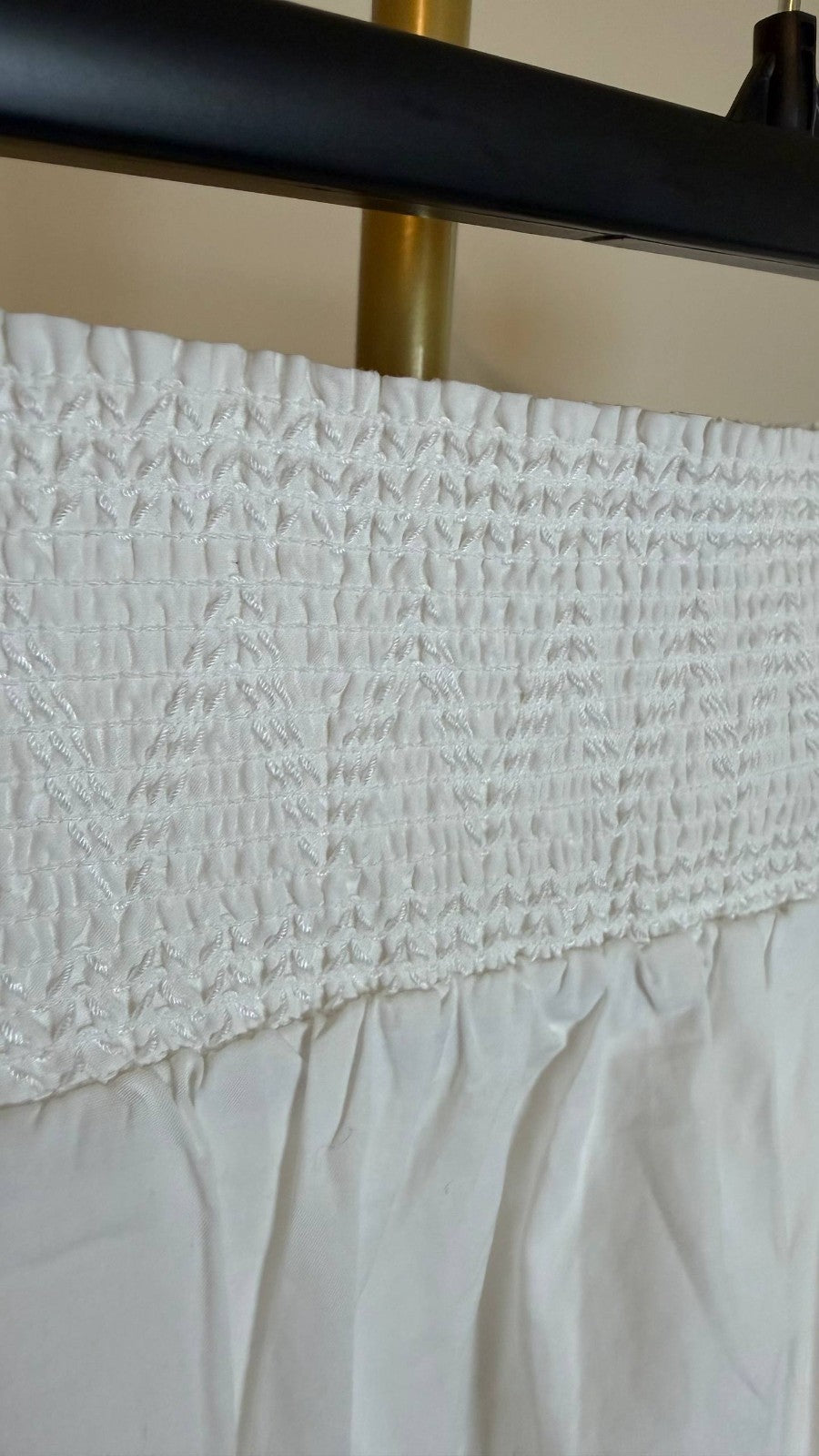 T Tahari Women’s Embroidered Maxi Skirt White Cotton $118 NWT