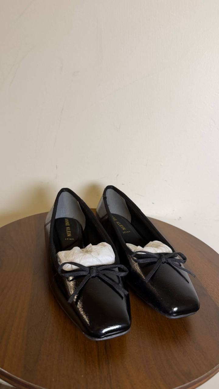 Anne Klein Women’s Aspen Snip Toe Ballet Flats Black 5.5M New With Box $85