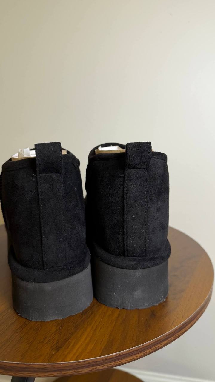 Madden Girl Brave Platform Cozy Bootie Black Women’s 6 Pull‑On Ankle NWB