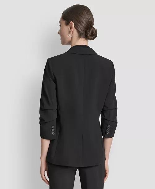 DKNY Ruched‑Sleeve One‑Button Blazer – Size18W– NWT – $138