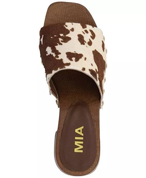 MIA  Platform  Block  Heel  Sandals  Brown Cow  9.5M  New  $80