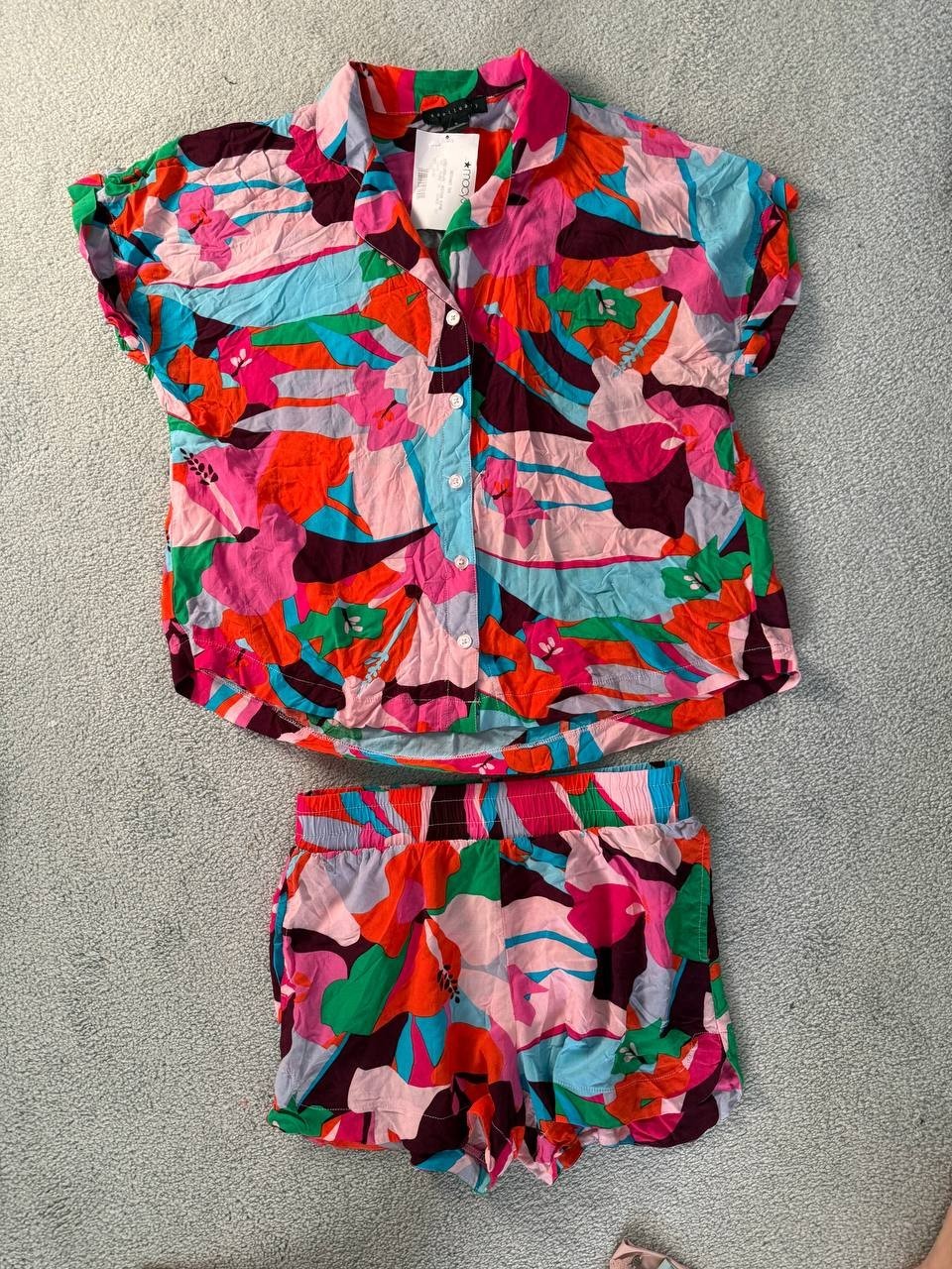 Sanctuary Floral Pajama Set - 2-Piece Shirt &amp; Shorts, Women’s, Size S NWT