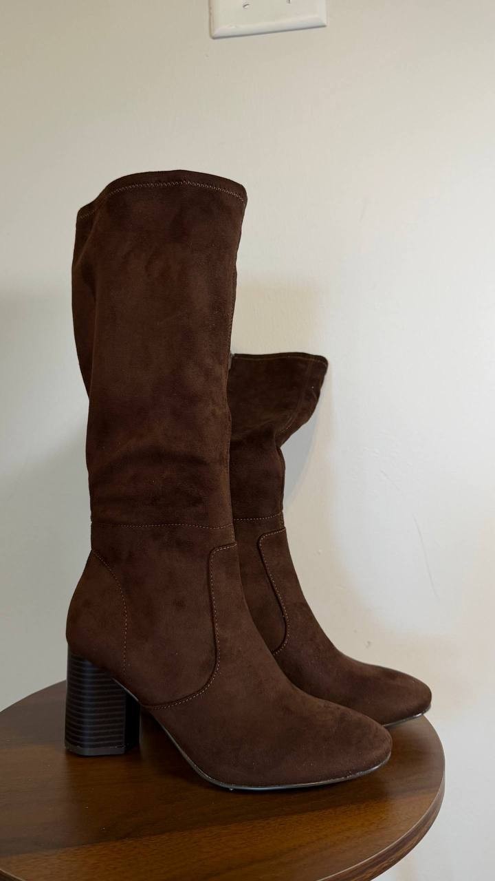 Style & Co Brysonn Boots 7M Dark Roast Microfiber Round Toe NIB msrp$89