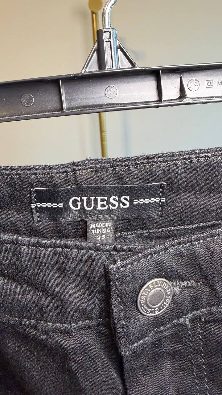 Guess 80s Straight Leg Jeans Black 25x30 NWT $108