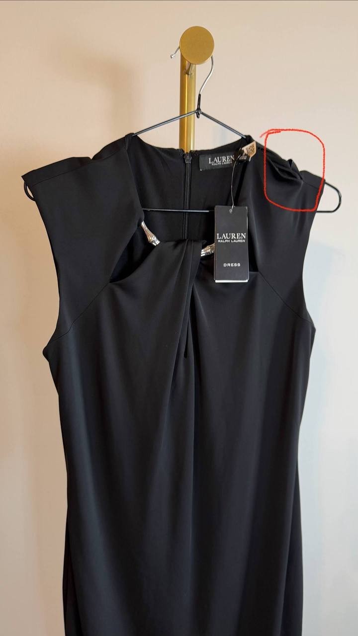 Lauren Ralph Lauren Cutout Jersey Cocktail Dress Black 8 NWT $195