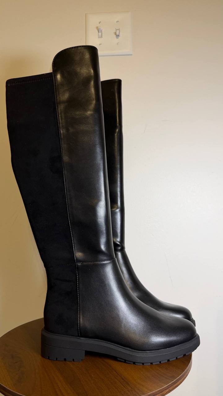 On 34th Neffi Almond‑Toe Over‑The‑Knee Boots Black 8M NWB MSRP $169.90