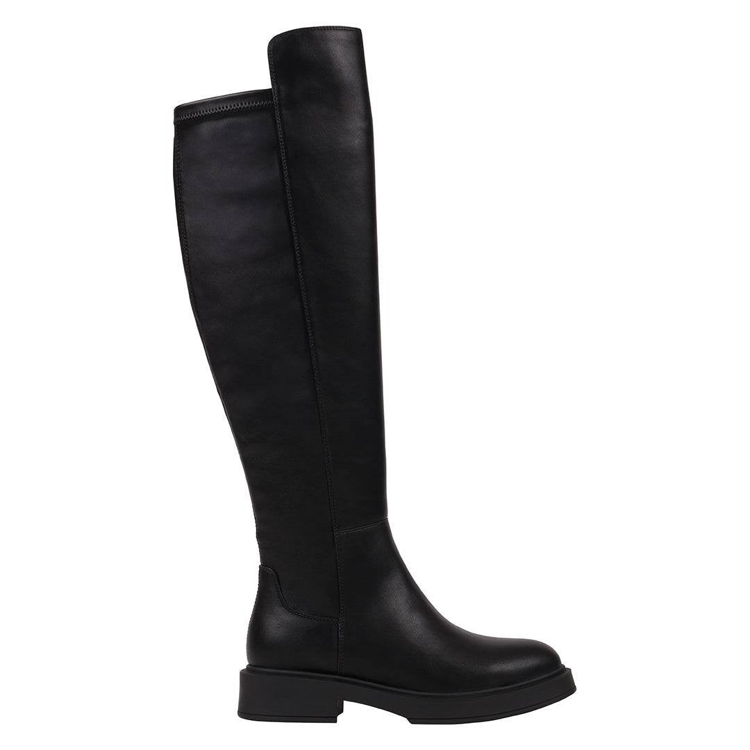 Ayla Black Wedge Boots – Size 9.5 – Vegan Leather – NIB