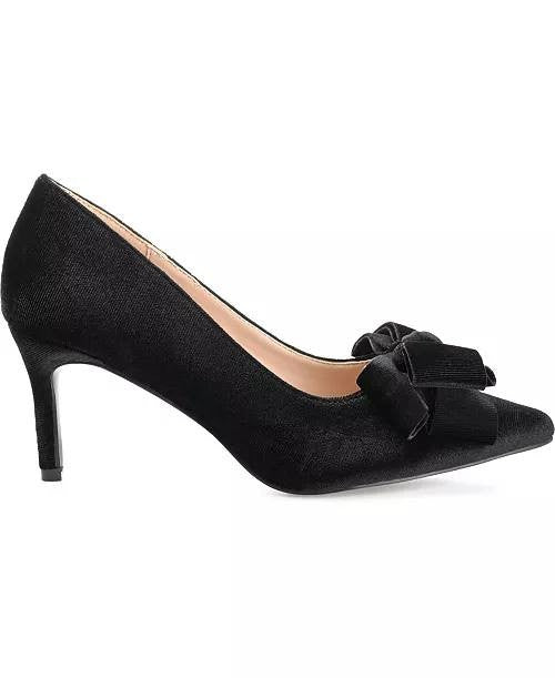 Journee Collection Black Velvet Dress Pumps 5.5W New w/o Box MSRP $108