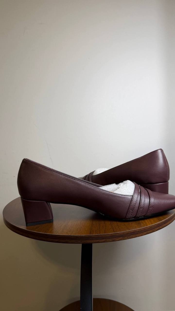 Easy Street Enya Pump Burgundy Square Toe Block Heel Women’s 8M NWB $74.99