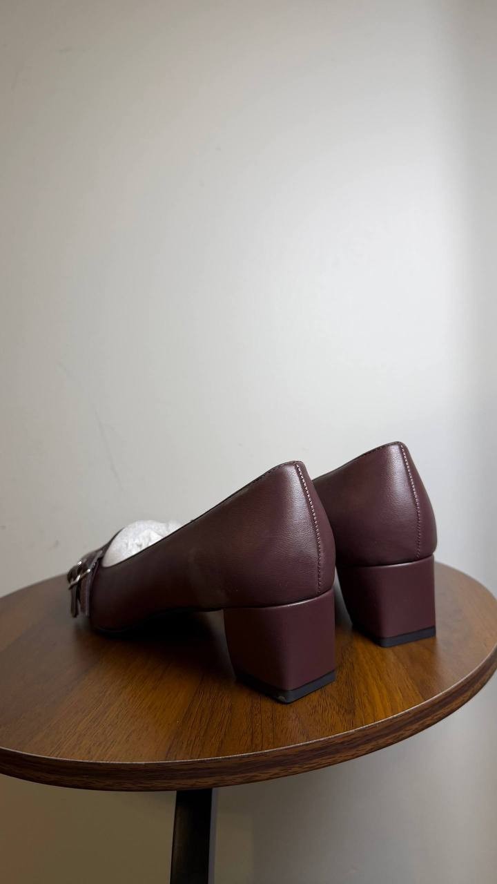 Easy Street Enya Pump Burgundy Square Toe Block Heel Women’s 8M NWB $74.99