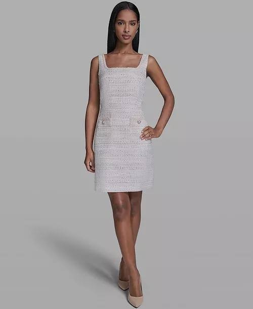 Karl  Lagerfeld  Paris  Women’s    Dress  Soft  White  Multi  8  NWOT  $179  