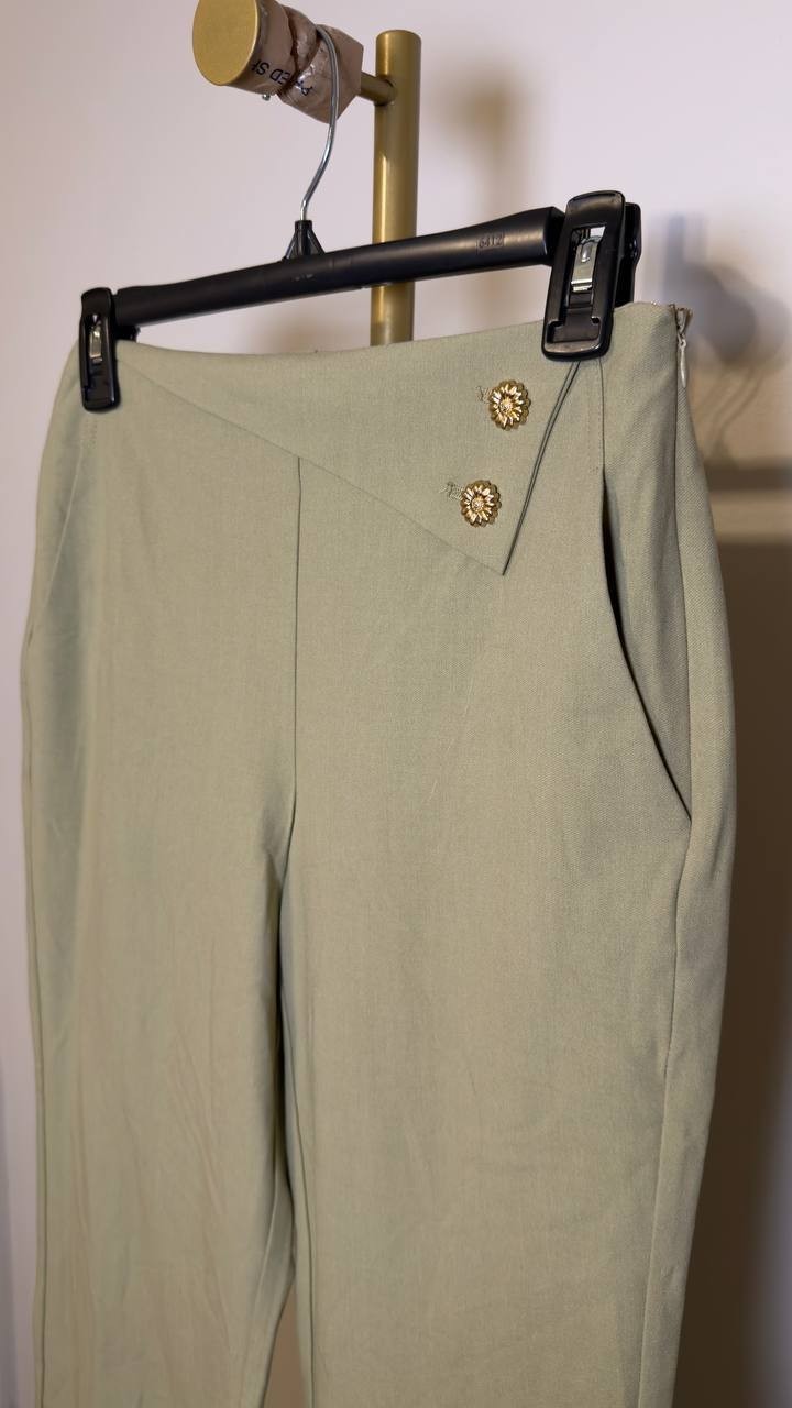 Avec Les Filles Women’s Slim Fit Pant Sage Size 0 NWT $128