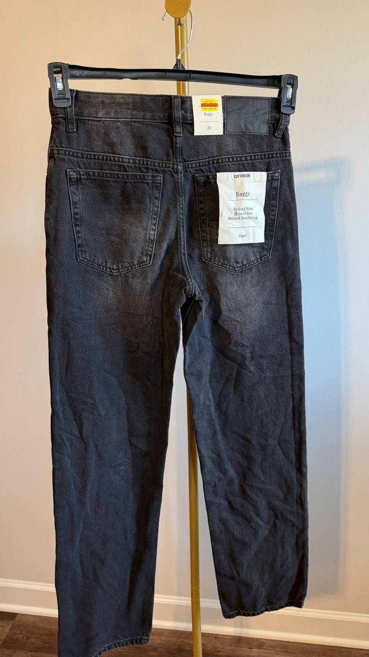 Cotton On Men’s Baggy Jean Revlove Black 28 $69.99 NWT