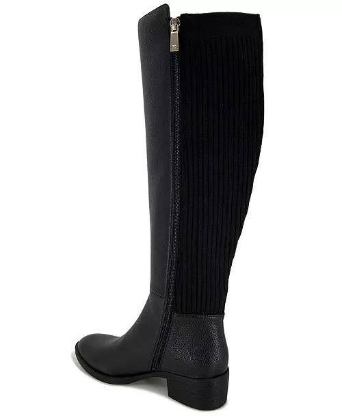 Kenneth Cole Black Leather High Boots 8M NIB MSRP $220