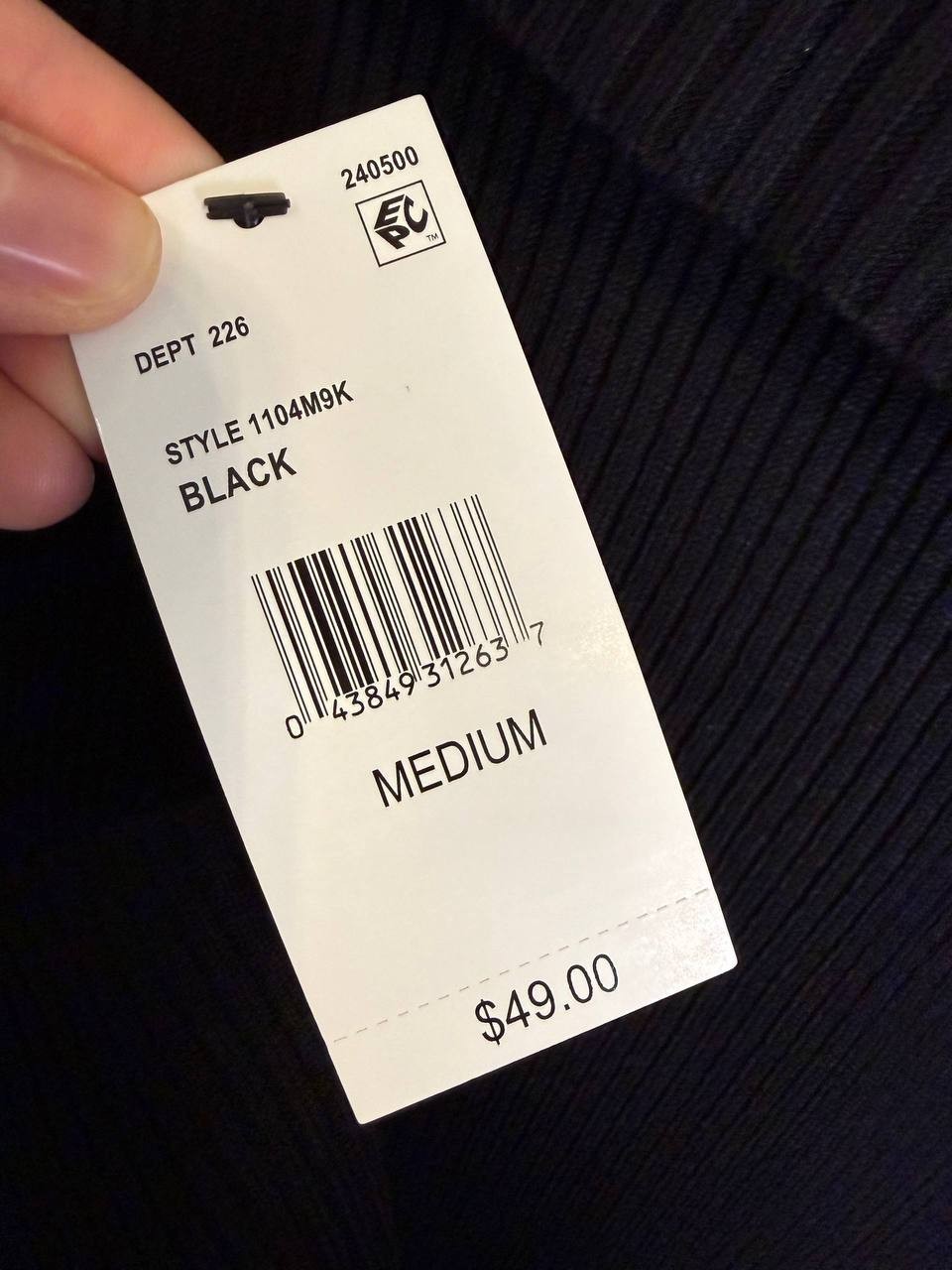 BCX Juniors Faux‑Leather Long‑Sleeve Sweater Dress – Size M – Black – NWT – $49