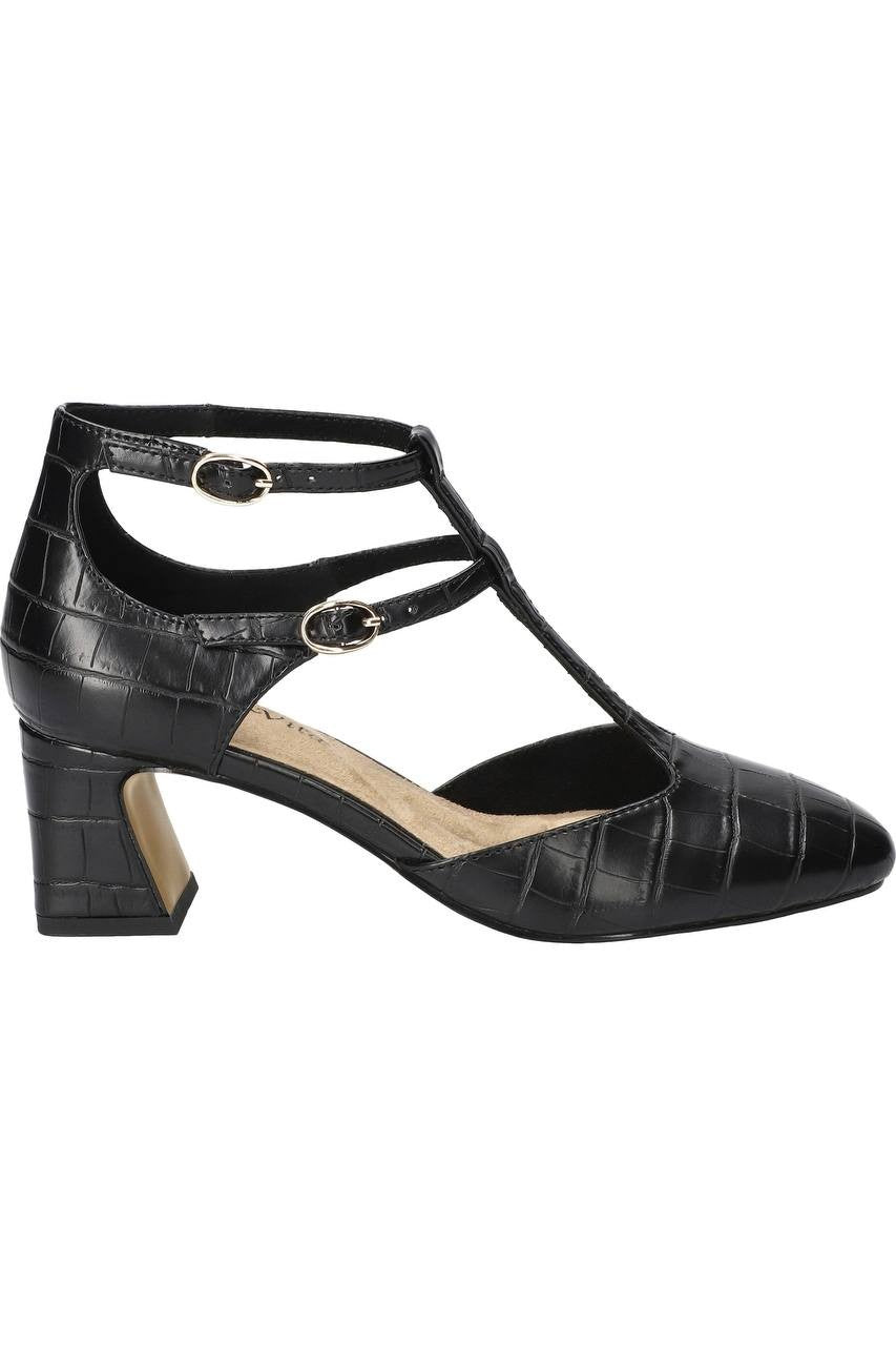 Bella Vita Ankle Strap Pumps Black 7 W New $109.95