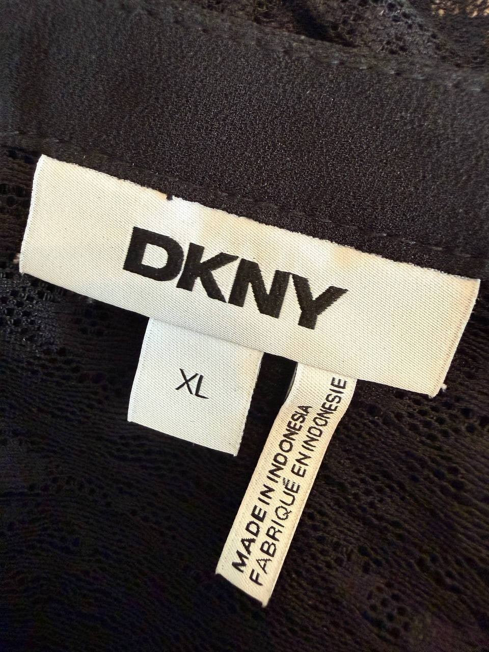 DKNY Leopard Mesh Short‑Sleeve Flowy Box Top – Size XL – NWOT – $109