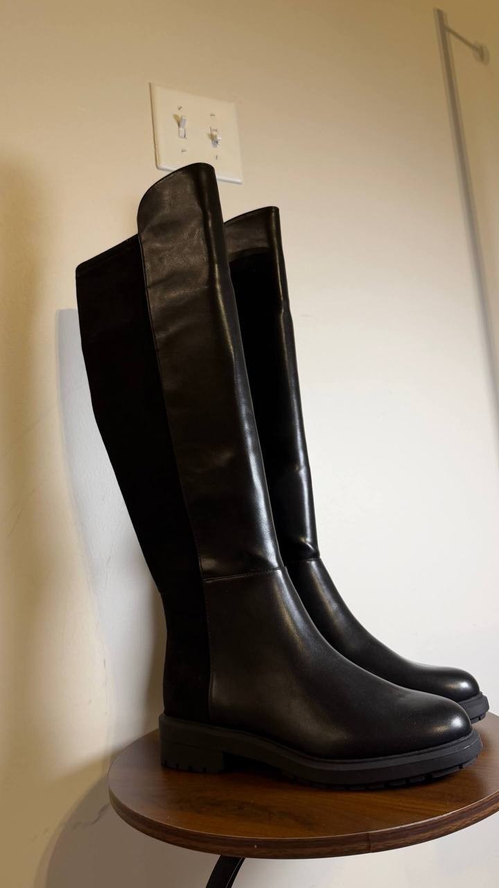 On 34th Neffi Almond‑Toe Over‑The‑Knee Boots Black 8M NWB MSRP $169.90